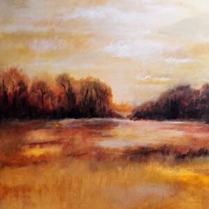 Original Painting on gallery wrapped canvas,  Summer Fields" 24x24 inches